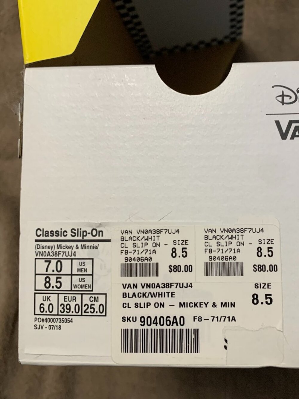 Disney Vans (Mickey & Minnie)